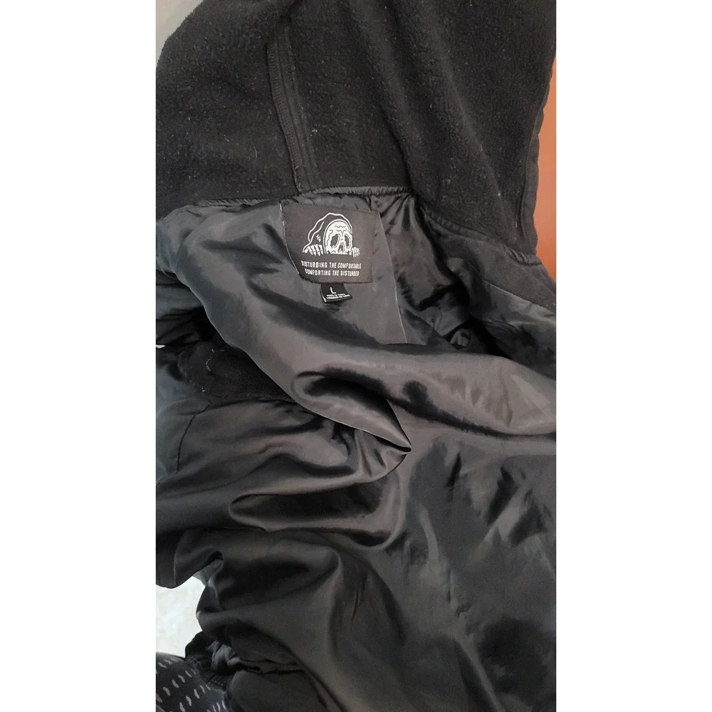 Disturbing‎ The Comfortable Black Hoodie Jacket Zip Up Mens Large
